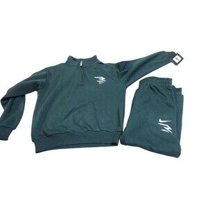 Nike Boys 3Brand by Russell Wilson Boys 8-9 Dark Green 2Piece Zip Sweater Pants